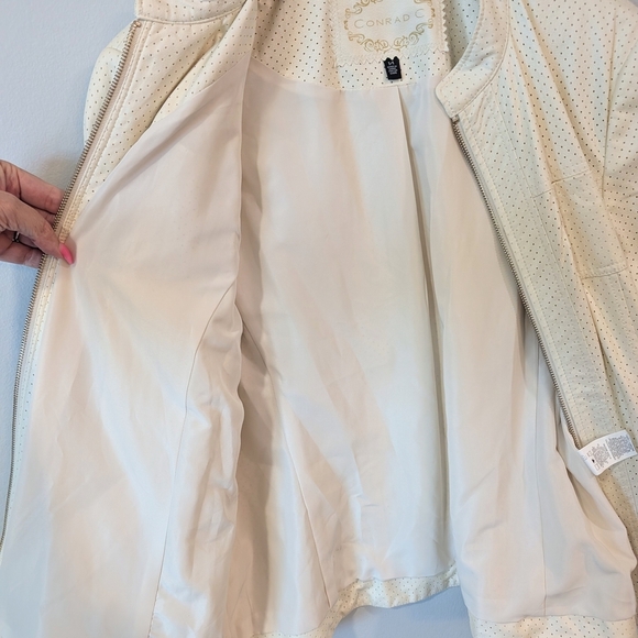 Conrad C White Perforated Jacket Sz. 14 - Picture 7 of 13